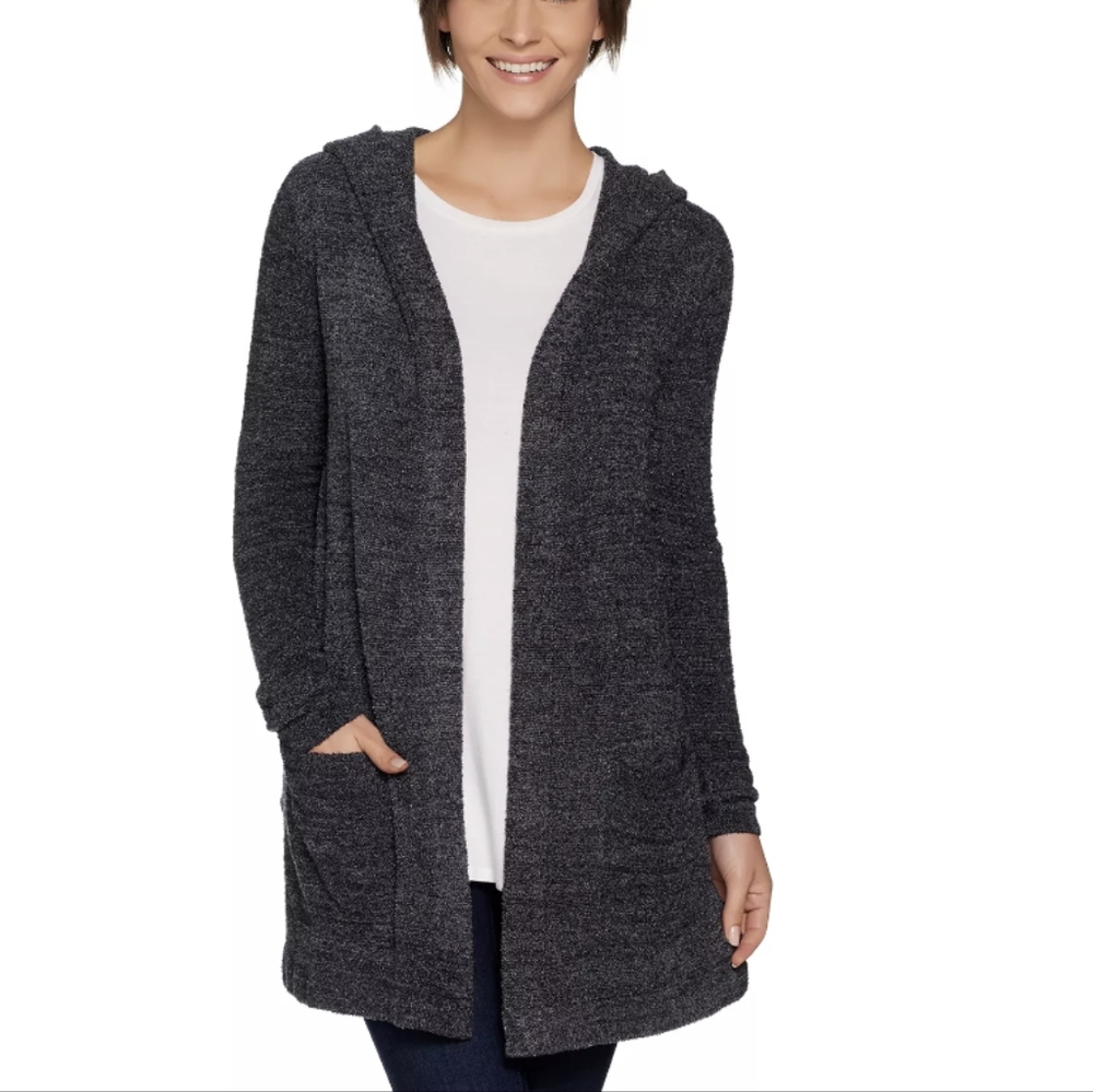 Barefoot Dreams CozyChic Lite Resort Cardi with hood small